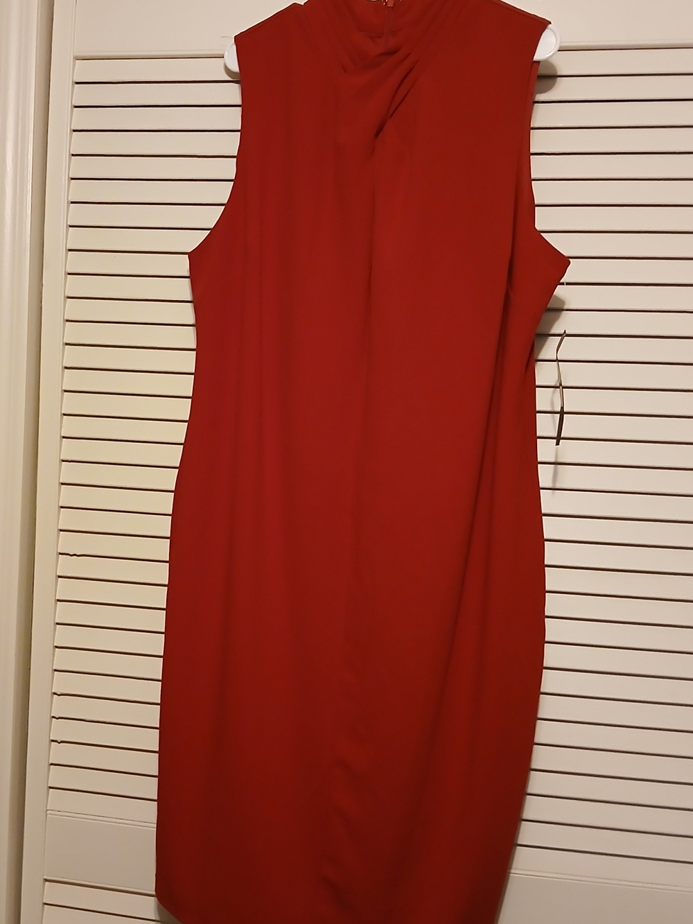 RACHEL Rachel Roy Sleeveless Rich Red Midi Dress